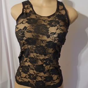 Geri C. Lace tank Grey L